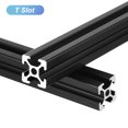 thumbnail image 4 of Unique Bargains 2020 T Slot Aluminum Extrusion 100mm(3.9 Inch) Black European Standard Anodized Linear Rail 4 Pcs, 4 of 6