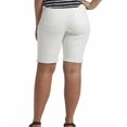 thumbnail image 2 of HUE U21472 Shorts Bermuda en Denim Toucher Doux Blanc ( TP ), 2 of 2