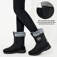 thumbnail image 4 of Ablanczoom Women Snow Boots Slip On Mid Calf Winter Boots for Women Comfortable Shoes, 4 of 5