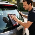 thumbnail image 6 of Carbon Microfiber Glass Cleaning Cloth, Car Cleaning Cloth, Reusable Lint Free Cleaner Towel for Kitchen, Window, Mirror, Glass, Car Windshield, Stainless Steel, 11.8 × 11.8 Inch, 6 of 6