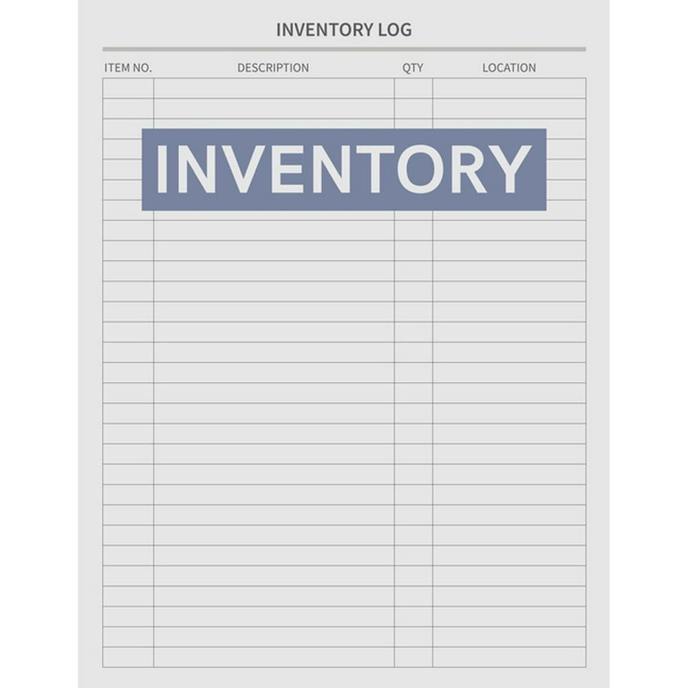 Inventory Log Book : Simple Inventory Management Book For Small-Medium