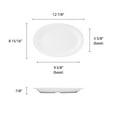 thumbnail image 2 of Excellante Nustone white melamine dinnerware collection 13" x 8 1/2" narrow rim platter, comes in dozen, 2 of 2
