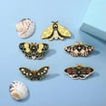 thumbnail image 2 of K-KED Gothic Moon Nature Brooch moth brooch Flower Moth Butterfly Brooch Lapel pins-45, 2 of 7