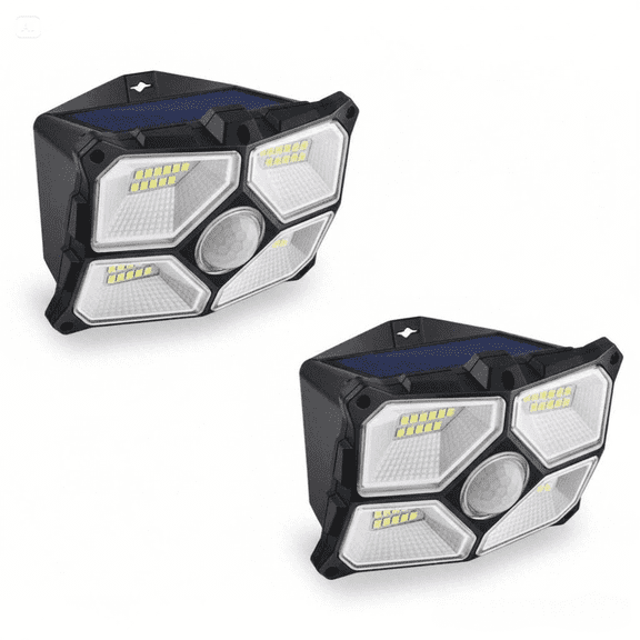 Kanstar Solar Motion Sensor Wall Lights 40 LED Outdoor Security Waterproof 2-Pack