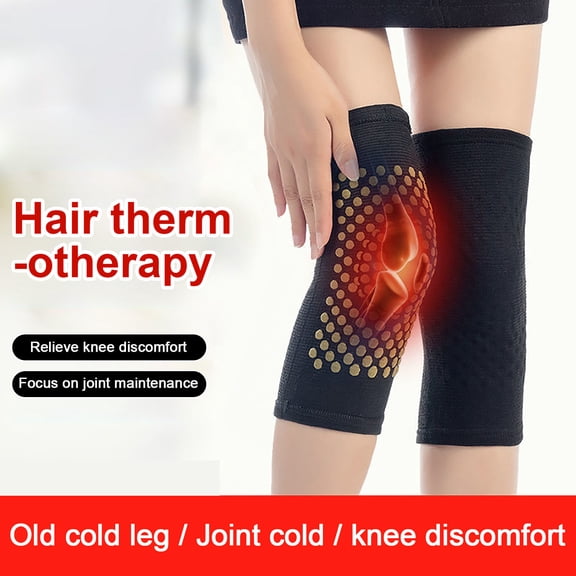 Giunmcul Self-Heating Magnetic Knee Braces Outdoor Sports Knee Warmers with Adaptive Heat Technology Acupressure Knee Pads Set of 2
