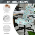 thumbnail image 5 of SCRAWLGOD Rabbit Eggs Floral Leaf Blue Easter Stretch Computer Office Chair Cover Dustproof Stain Resistant Boss Chair Slipcovers Removable Computer Desk Chair Seat Covers, L, 5 of 7