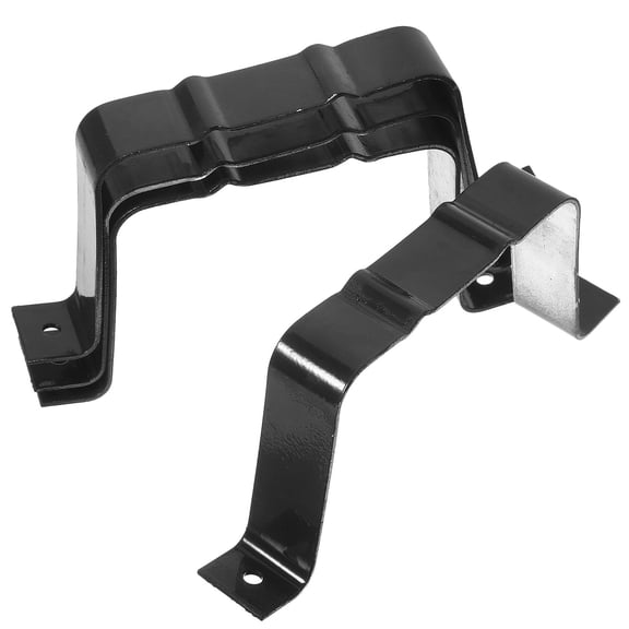 Hemobllo Aluminum Gutter Downspout Straps, Black, 4-Pack for and Easy-to-Install Efficient Drainage System