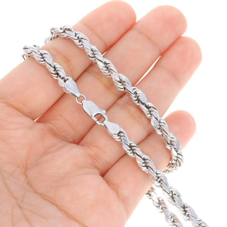 5mm Rope Chain White Gold