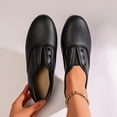thumbnail image 4 of Women's Slip On Flats Lightweight Soft Round Toe Breathable Casual Walking Shoes Women's Casual Solid Color Closed Toe Flat Shoes, 4 of 9