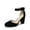 BLACK-NUBUCK, variant on BURUDANI Womens High Heel Closed Toe Chunky Wedding Shoes Pumps