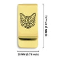 thumbnail image 2 of Stainless Steel Geometric Polygon Cat Animal Classic Slim Money Clip Credit Card Holder, 2 of 2