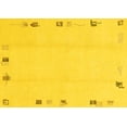thumbnail image 1 of Ahgly Company Machine Washable Indoor Rectangle Solid Yellow Modern Area Rugs, 8' x 12', 1 of 4