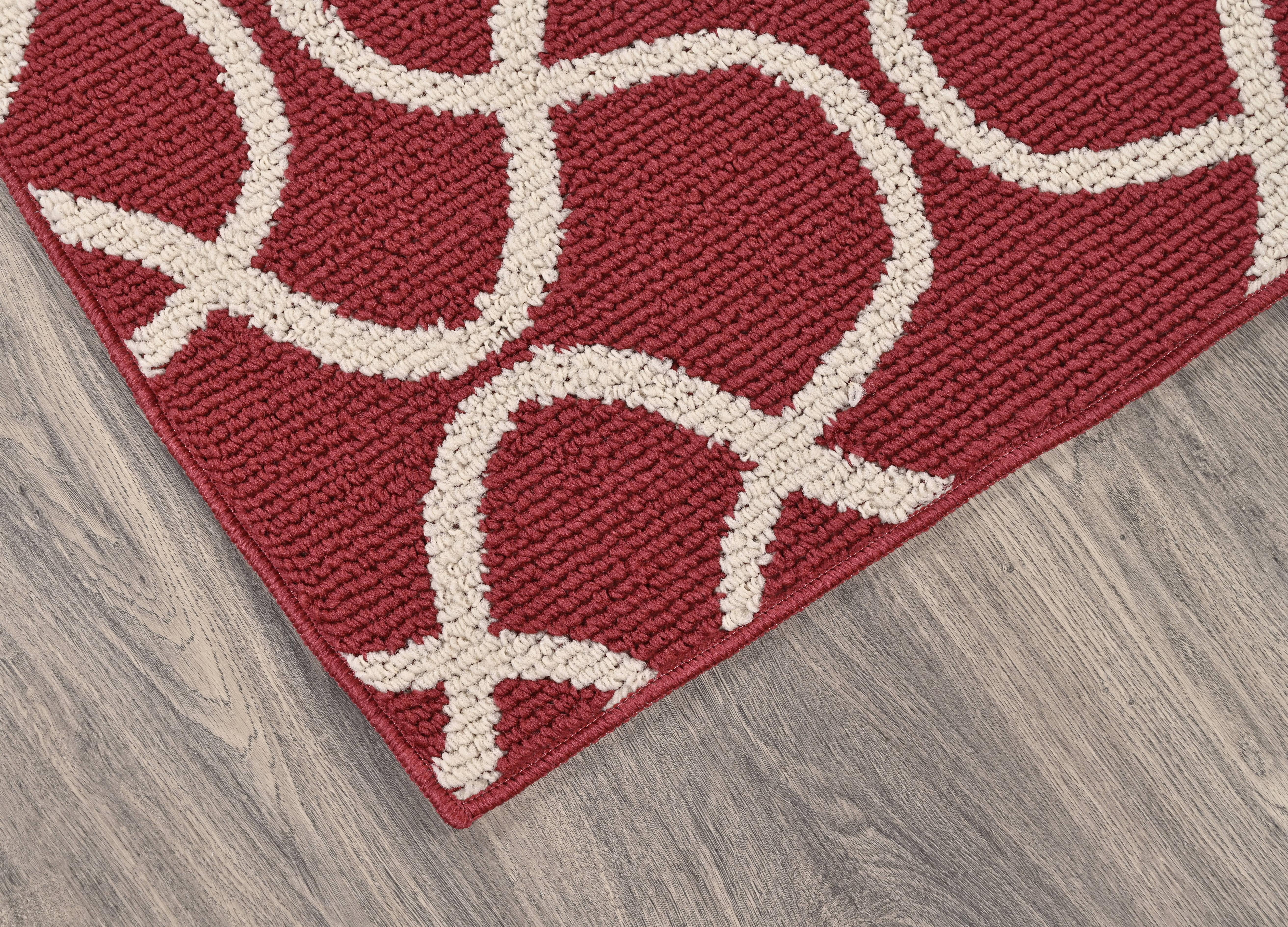 Mainstays Drizzle Chili/Ivory Indoor Area Rug, 6' x 9'