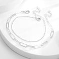 thumbnail image 3 of Bracelet Ovale en Argent Fait Main avec Breloques Rondes Décoratives Bijoux Élégants pour Femmes, 3 of 6