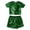 Green, variant on CPNG Kids Girls Sequins Dance Outfits Short Sleeve Crewneck Pullover T shirt and Shorts 2 Piece Set Sparkly Summer Clothes(Green,11-14 Years)