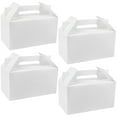 LotFancy 25 Pack White Gable Boxes for Party Favor, Large Treat Boxes with Handles, 9.5 x 5 x 5 ...