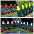 thumbnail image 2 of Garden Flowers Border Panels, Metal Flowers Landscape Fencing, Outdoor Decorative Edging, with Easy Interlocking Design, Flexible Layout, 15x29cm, for Garden Makeovers, 2 of 7