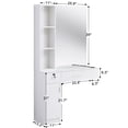thumbnail image 6 of BarberPub Dressers White Wall-Mount Station with 2 Drawers Sylish 3036, 6 of 7
