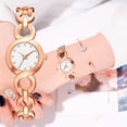 thumbnail image 2 of Reloj de aleación de moda Reloj de pulsera de cuarzo con pantalla analógica y esfera redonda (blanco dorado rosa), 2 of 6