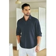 thumbnail image 4 of COOFANDY Men's Casual Shirts Long Sleeve Button Up Travel Office Slim Fit Shirts, 4 of 7