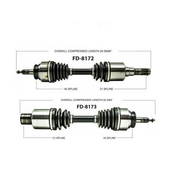 Front Left & Right CV Drive Axle Shafts for Ford Expedition 2007-2017