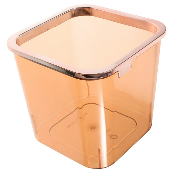 Garbage Can Waste Car Trash Bin Cans with Lid Office Orange