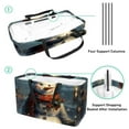 thumbnail image 4 of Snowman Large Shopping Basket Oxford Cloth Picnic Basket Cube Organizer Foldable Bag, 4 of 7