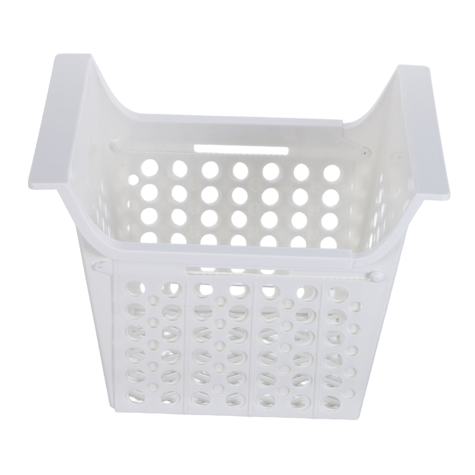 LOLIPPYY Expandable Wire Freezer Organizer Basket in White - Adjustable Chest Freezer Bin for Refrigerator and Kitchen Storage Solutions