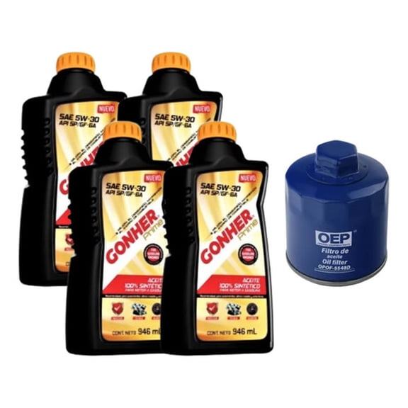 Kit Cambio De Aceite Saveiro 2015 Al 2018 1.6 Gonher 5w30