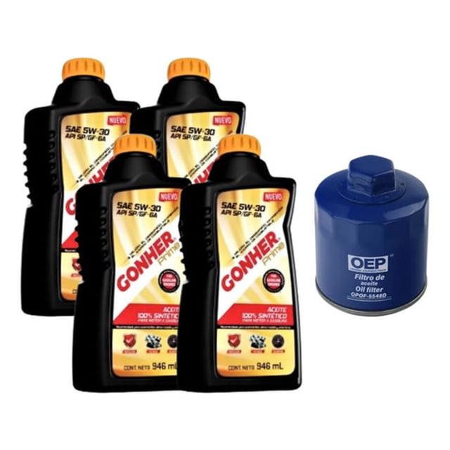 Kit Cambio De Aceite Saveiro 2010 Al 2015 1.6 Gonher 5w30