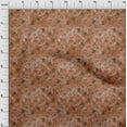 thumbnail image 4 of oneOone Cotton Silk Brown Fabric Abstract Floral Sewing Craft Projects Fabric Prints By Yard 42 Inch Wide-3rb, 4 of 5