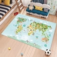 thumbnail image 2 of Dreammotif Map Rug, Animal Pattern Rug, Children Rug,Educational Rugs, Nursery Rugs, World Map With Animals Rug, Kids Room Rug, Nursery Rug, Area Rug, 2 of 8