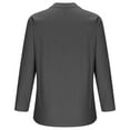 thumbnail image 4 of IROINNID Discount Plus Size Shirts for Women Cool Shirts for Women Casual Summer Long Sleeve Blouse V-Neck Solid Tops T-Shirt,Dark Gray, 4 of 4