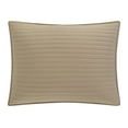 thumbnail image 3 of Chic Home St Paul Quilt Set Contemporary Striped Design Sherpa Lined Bed In A Bag Bedding - Sheets Pillowcases Pillow Shams Included - 7 Piece - Queen 90x90", Taupe, 3 of 5