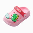 thumbnail image 3 of CAUYDY Kids Lightweight EVA Clog Sandals, 3D Dino Decor Closed Toe Convertible Back Strap Summer Slippers(L101-Pink,11.5), 3 of 5