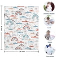 thumbnail image 4 of Boho Bohemia Rainbow Blanket,Comfortable Soft Flannel Throw Blanket,All Season,Warm Lightweight Blankets for Sofa Bed Couch Living Room Chair,30"x40"(80x100cm), 4 of 4