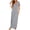 Gray, variant on Bmawag Dresses for Women Plus Size Crew Neck Solid Color Short Sleeve Summer Casual Comfortable Beach Vacation Maxi Dress
