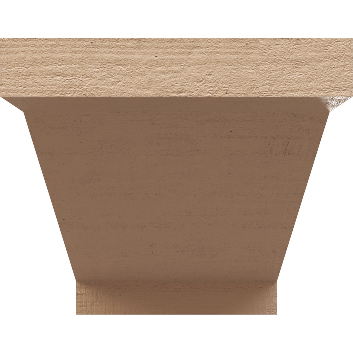 4"W x 8"D x 4"H Wide Burlington Rough Cedar Woodgrain TimberThane Corbel, Primed Tan