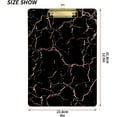 thumbnail image 2 of FMSHPON Rose Gold Marble Texture Clipboard Hardboard Wood Nursing Clip Board and Pull for Standard A4 Letter 13x9 inches, 2 of 7