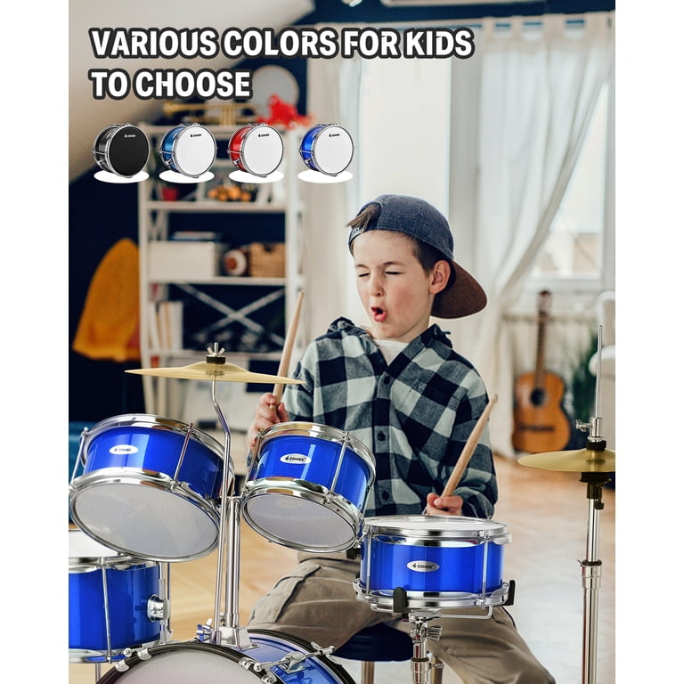 Donner 5-Piece Junior Drum Kit, 14 Inch, Mirror Blue photo 5