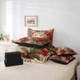 thumbnail image 6 of Feelyou 3D White Tiger Bedding Comforter Set 7 Pieces, Romantic Red Flower Full Bedding Set, Happy Valentines Day Reversible Fitted Sheet Flat Sheet, Microfiber Bedroom Decor, 6 of 8