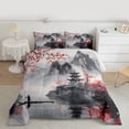 thumbnail image 2 of Manfei Cherry Blossoms Full Size Comforter Sets 3-Piece for Boys Girls,Pink Sakura Bedding Comforter Set,Japanese Style Lightweight Bedding Sets,Luxury Bedroom Decor, 2 of 8