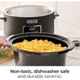 thumbnail image 2 of 8qt Large Programmable Slow Cooker with Removable Crock for Family Dinner, Dishwasher Safe - Black, 2 of 6