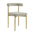 thumbnail image 3 of Shannon Dining Chair with Gold Brushed Stainless Steel and Taupe Fabric - Set of 2, 3 of 9