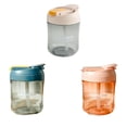 thumbnail image 4 of Billuyoard Botella creativa de agua con pajita, taza de café portátil de plástico para beber, té, leche, jugo, tazas transparentes para viajar en verano Teteras Rosa Billuyoard  HA080840-03, 4 of 6