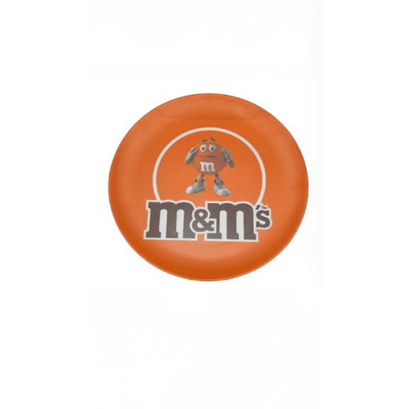 M&M's World Orange Silhouette Character Melamine Satin Finish Plate New