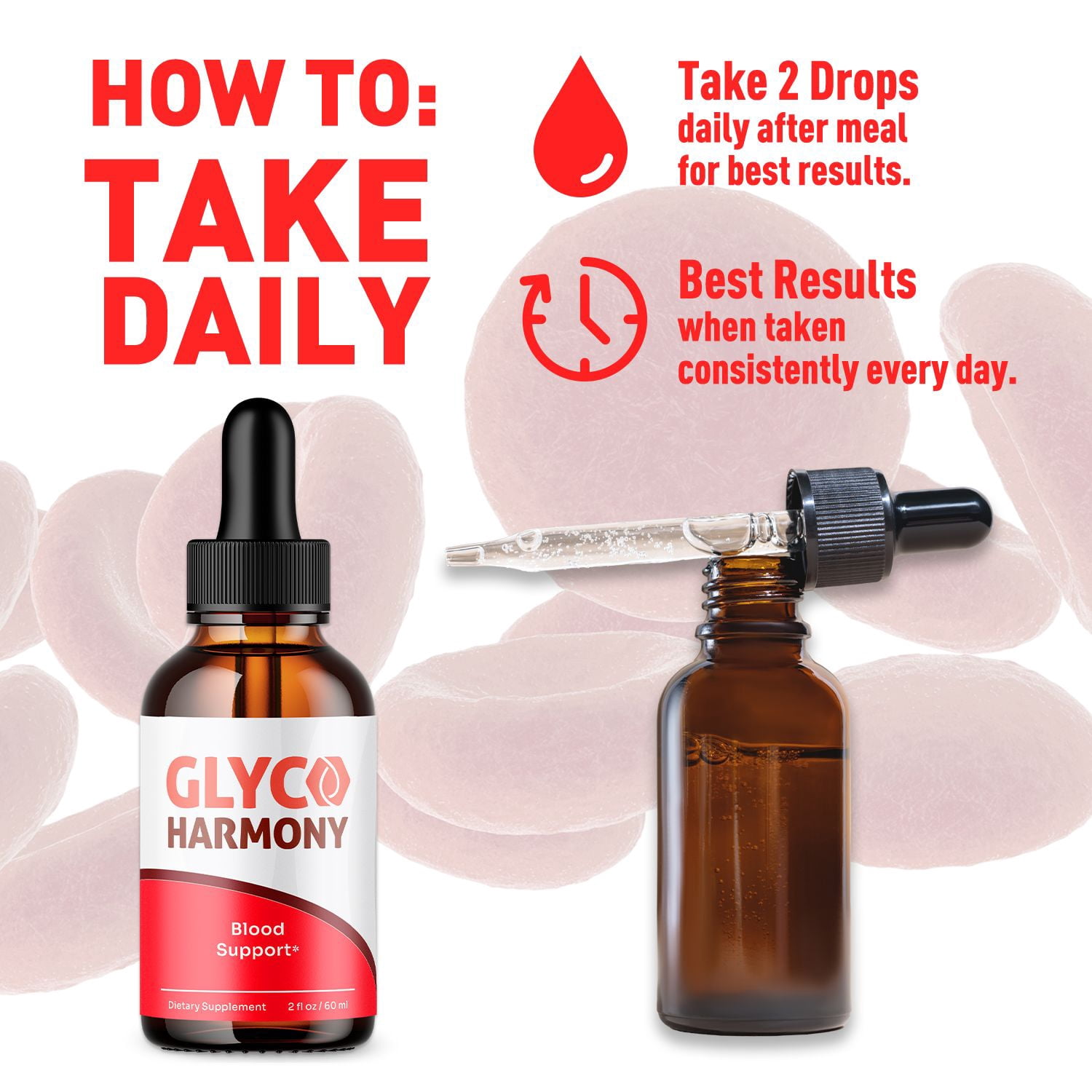 Glyco Harmony Advanced Formula Drops Natural Support Supplement GlycoHarmony 90 Servings