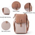 thumbnail image 3 of Pequeños monederos cruzados para teléfono celular para mujer, bolsos de cartera para teléfono celular con bolsillo para monedas, color caqui, 3 of 5