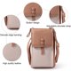 thumbnail image 3 of Pequeños monederos cruzados para teléfono celular para mujer, bolsos de cartera para teléfono celular con bolsillo para monedas, color caqui, 3 of 5