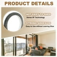 thumbnail image 3 of 32.8 Ft 0.35 Inch Wide x 0.35 Inch Thick Self Adhesive Window Seal Strip, Grey, 3 of 6